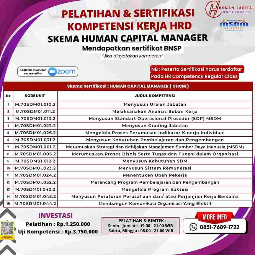 Sertifikasi Human Capital Manager