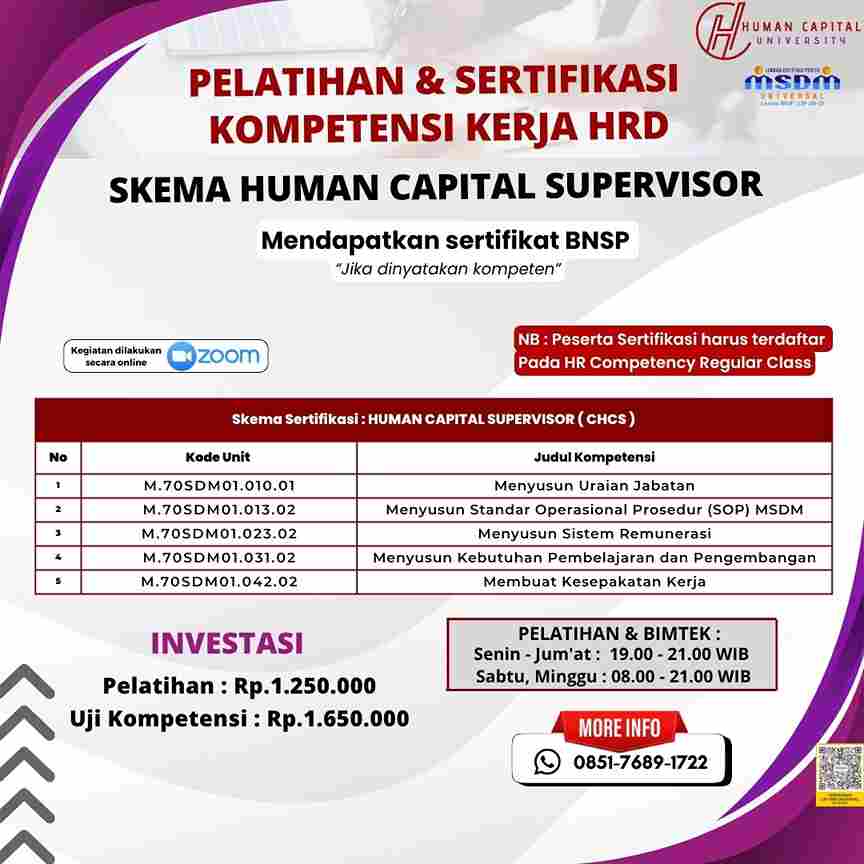Sertifikasi HRD Supervisor