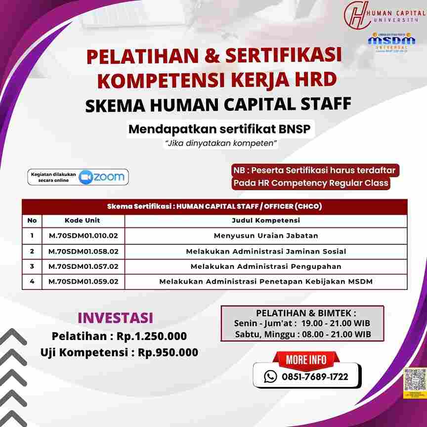 Sertifikasi HRD Staff